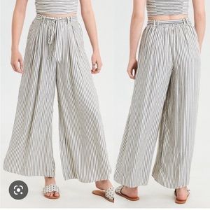 American Eagle Outfitters wide leg striped pants